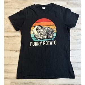 Furry Potato Funny Guinea Pig T-shirt Tee sz M EUC